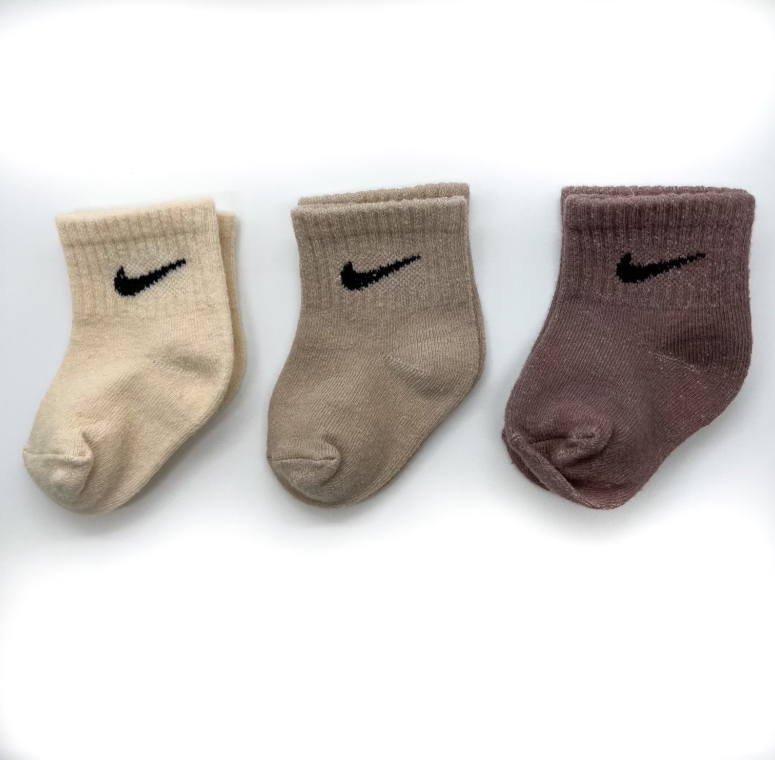 Nike Baby Earth Tones Ankle Socks, Newborn, 3 - Pack - Walmart.com