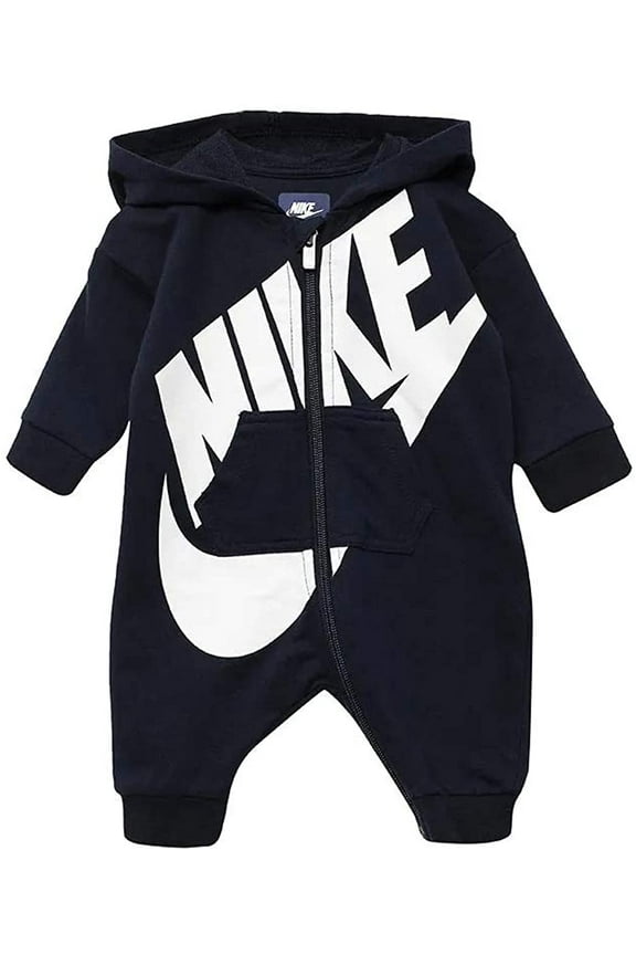 Baby Hooded Coverall Newborn Obsidian