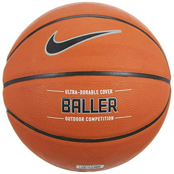 Nike Baller Basketball Full Size (29.5", Ages 13+) Amber/Black/Metallic Platinum