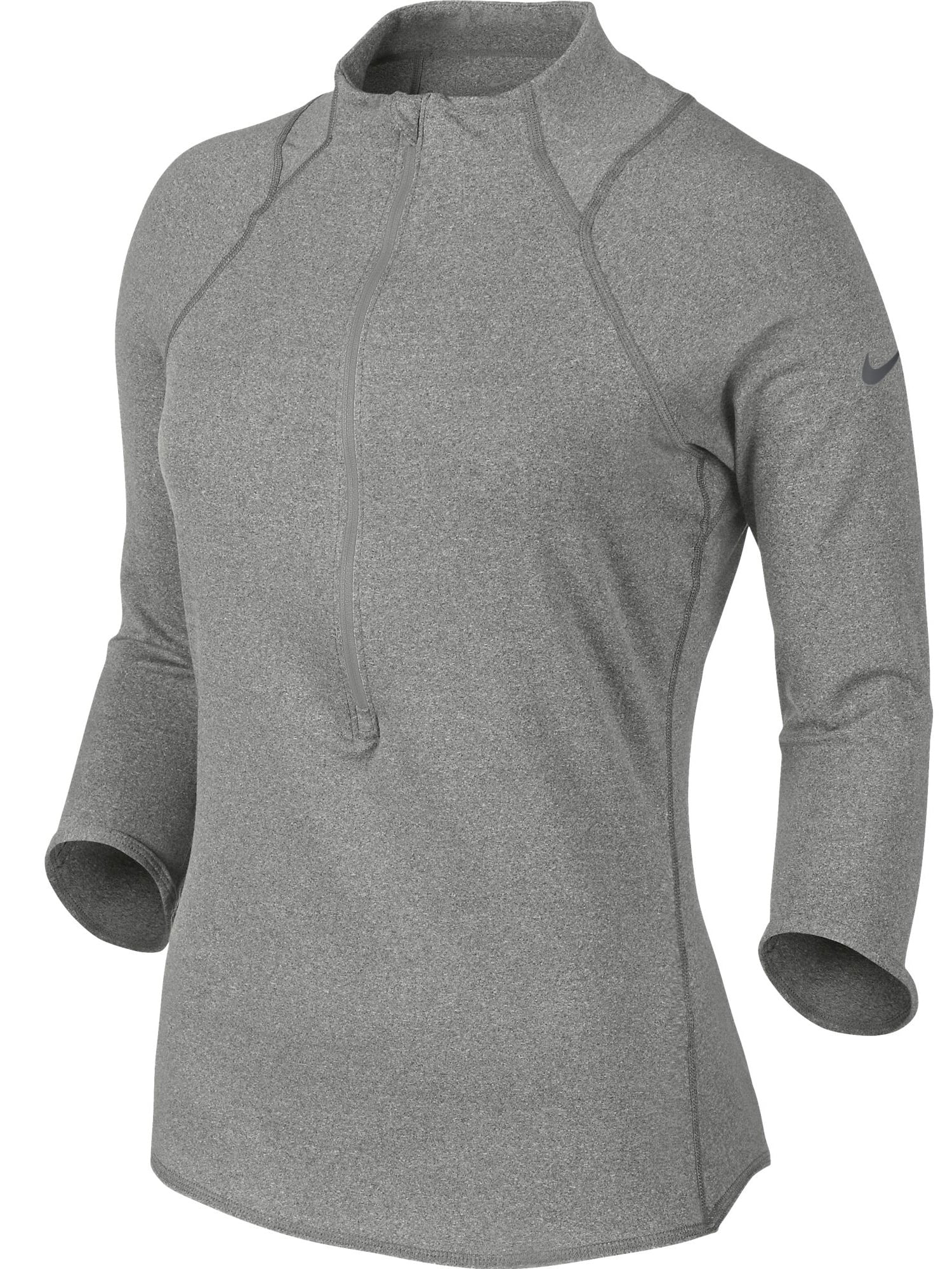 nike grey half zip women's