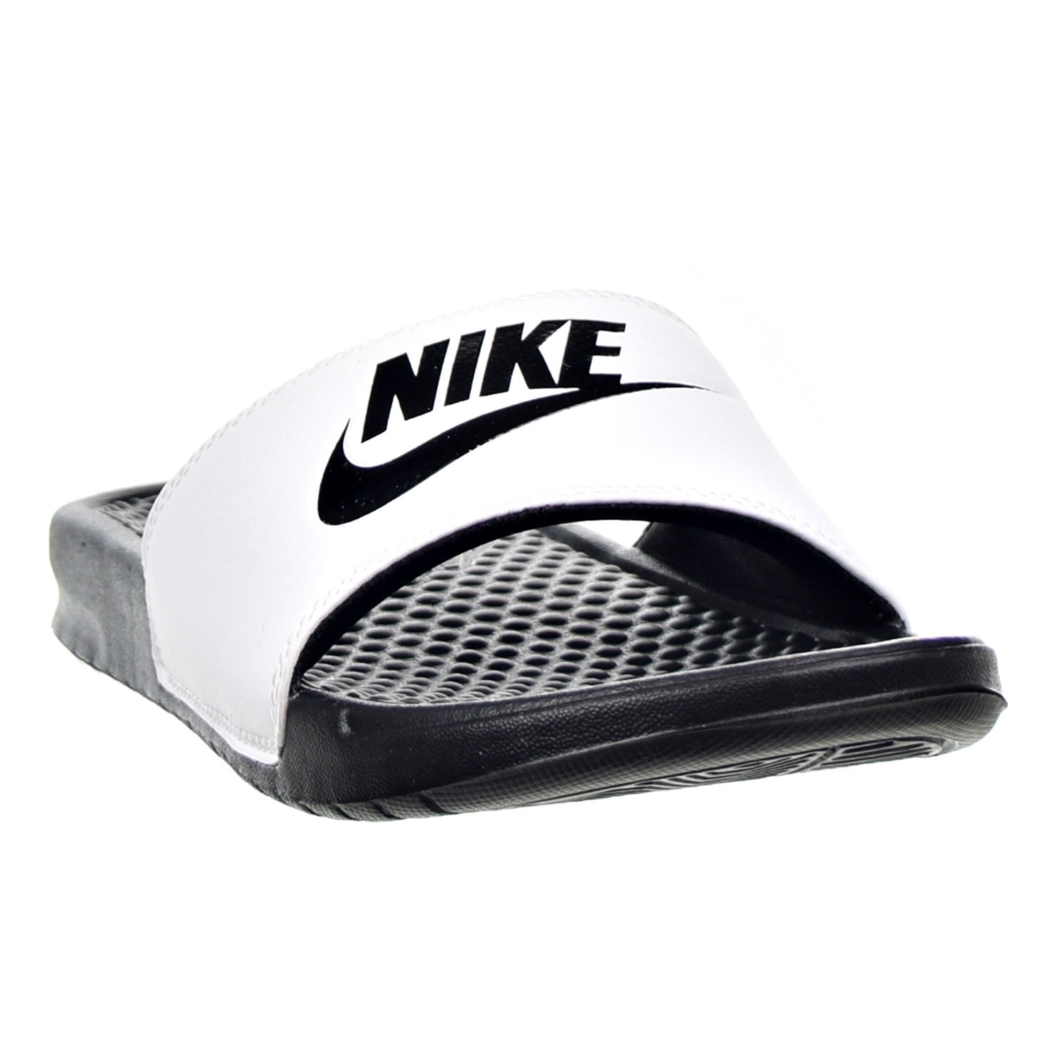 Nike Benassi JDI Sandals White/Black 343880-100 - Walmart.com