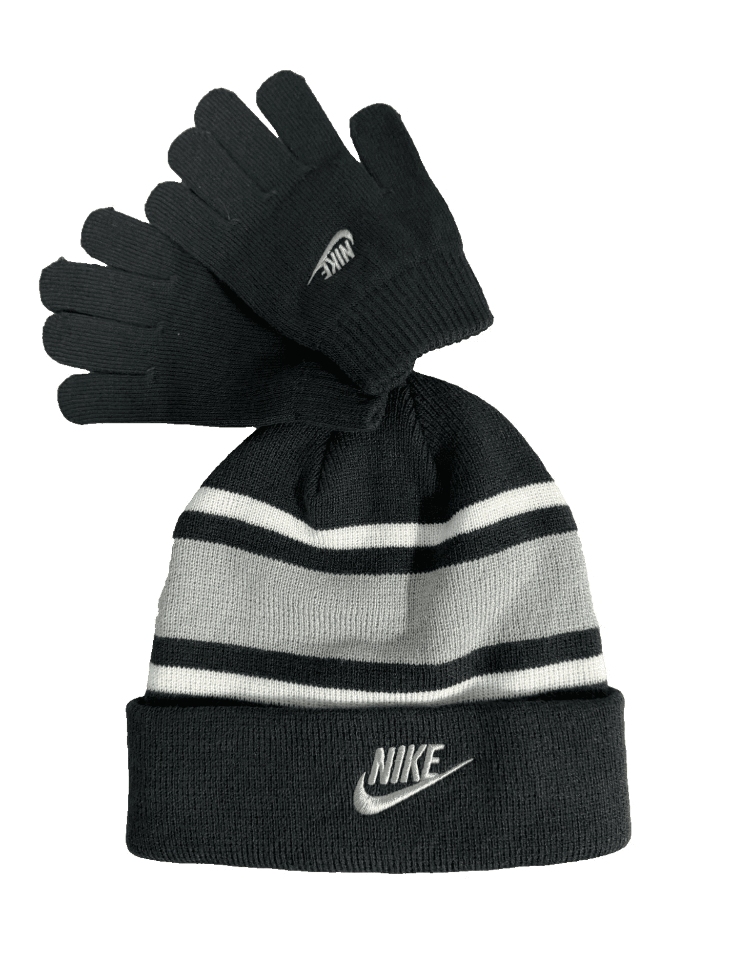 Nike Big Boys Striped Beanie Hat & Gloves 2-Piece Set One Size 8/20