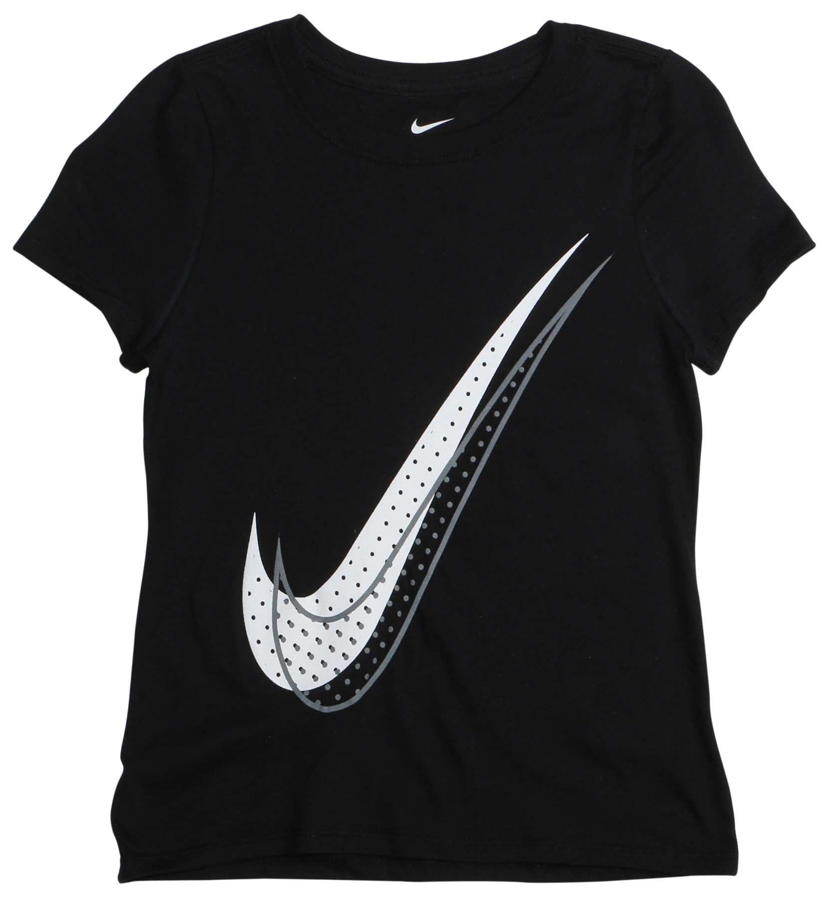 black nike shirt with white dots