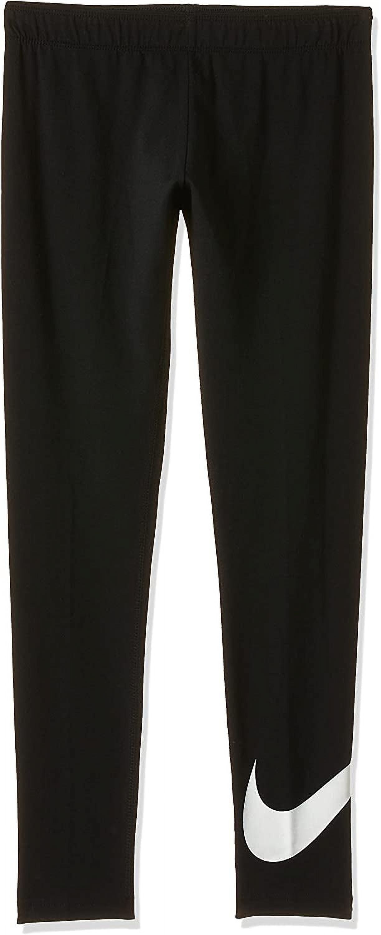 Nike Big Girls 7-16 Sportwear Graphic Leggings Medium Black/White