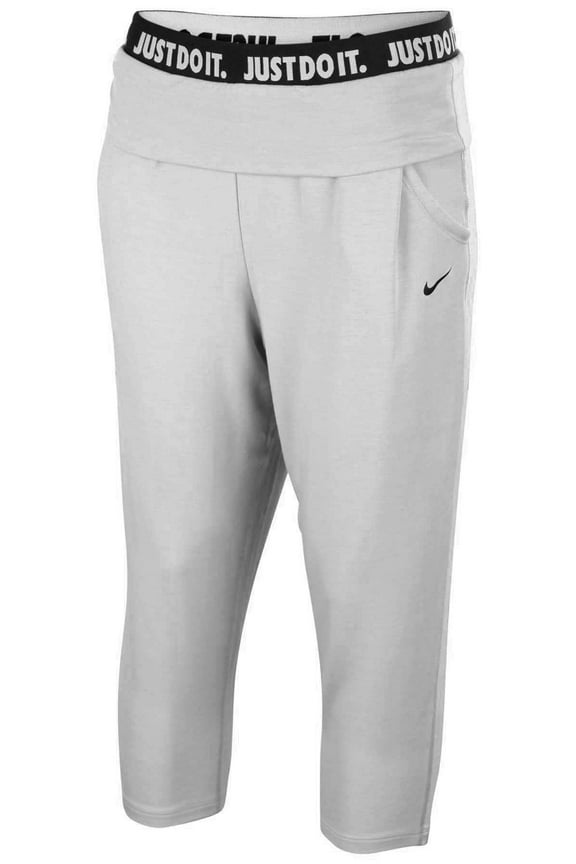 Big Girls' Dri-Fit (7-16) Obsessed Training Capris (Small, Wolf Grey)