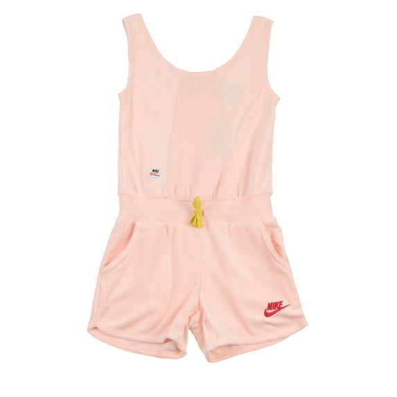 Nike Big Girls Heritage One Piece Romper (Light Pink, Medium)