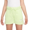 thumbnail image 1 of Nike Big Girls Sportswear Club French Terry Shorts Large Lime Ice/White, 1 of 6