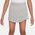 thumbnail image 1 of Nike Big Kids' (Girls') Breezy Mid-Rise Skort Color: Dark Grey Heather/White Size: XL, 1 of 4