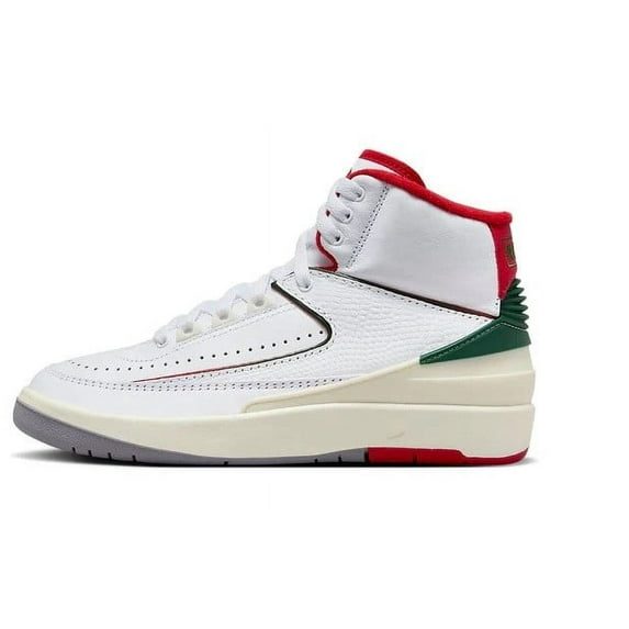 Nike Air Jordan 2 Retro GS Sneaker, 6, White