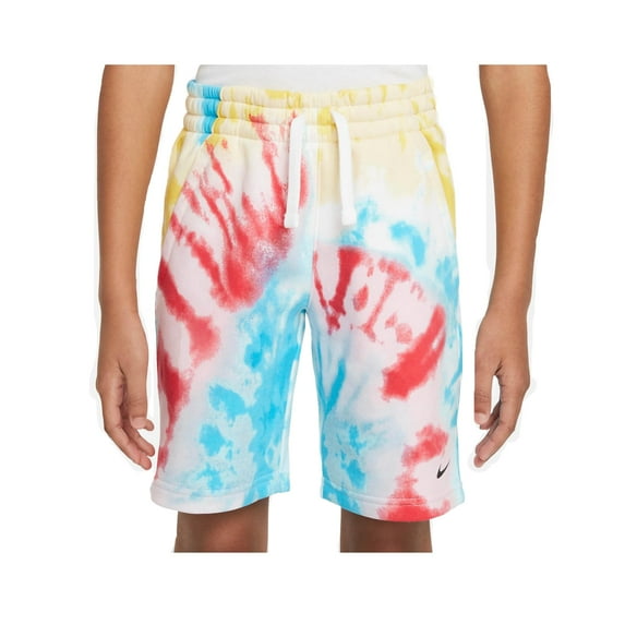 Nike Big Kids' Sportswear Club Tie-Dye Shorts Size Large