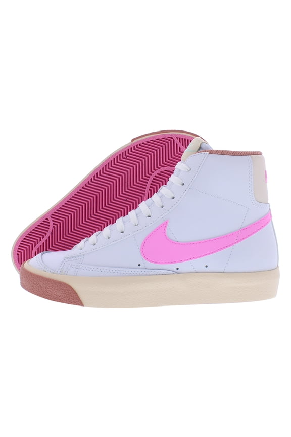 Blazer Mid '77 Big Kids' Shoes (White/Pink Spell/Guava Ice, US Footwear Size System, Big Kid, Men, Numeric, Medium, 6.5)