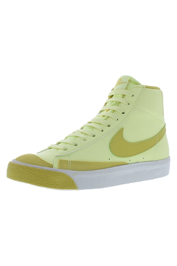 Blazer Mid '77 Se GS Boys Shoes Size 6, Color: Citron Tint/Celery Sail Volt