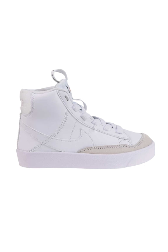 Blazer Mid '77 SE Dance Leather PS Girls Shoes Size 11, Color: White/White/White/Black