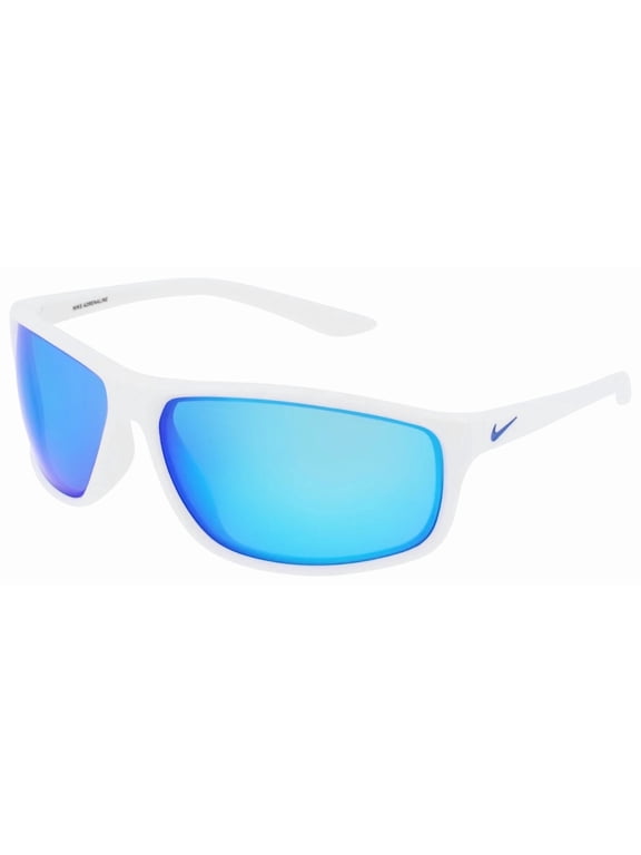 Blue Mirror Wrap Men's Sunglasses NIKE ADRENALINE M EV1113 100 66