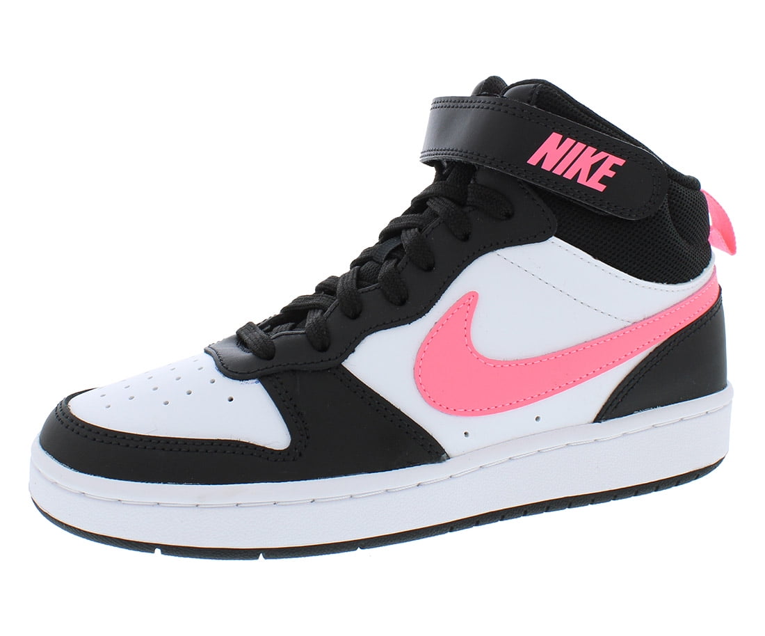 Nike Boy's Court Borough Mid 2 (Big Kid) Black/Sunset Pulse/White 4 Big Kid M