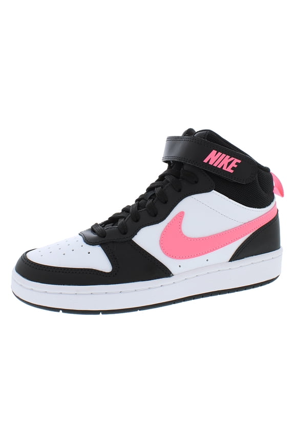 Boy's Court Borough Mid 2 (Big Kid) Black/Sunset Pulse/White 4 Big Kid M