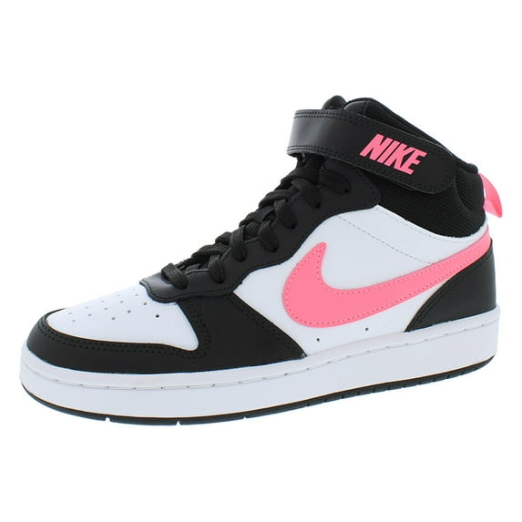 Nike Boy's Court Borough Mid 2 (Big Kid) Black/Sunset Pulse/White 7 Big Kid M