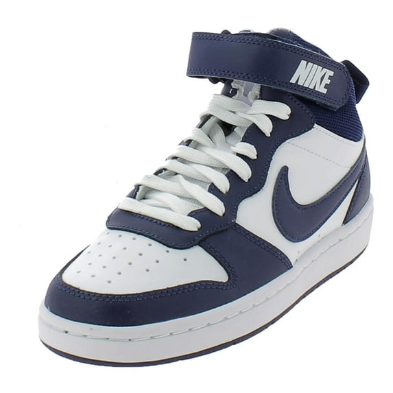 Nike Boy's Court Borough Mid 2 (Big Kid) White/Blue Void/Signal Blue 6.5 Big Kid M