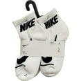 thumbnail image 1 of Nike Boy's Cushioned Dri-Fit Cotton Everyday Quarter Ankle Socks (6 Pairs), XS, Kid's Shoe Size 10c-3y, Kid's Sock Size 5-7, 1 of 2