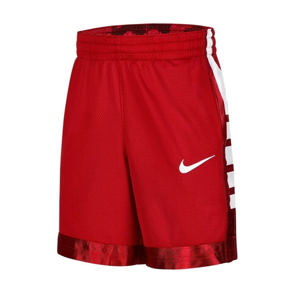 Nike Boy's Elite Stripe Basketball Shorts Scarlet | White L