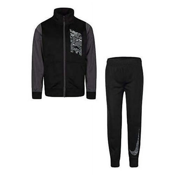 Nike Boy's Futura Tricot Jacket and Pants Set (Black (86E274-023) /Anthracite/White, 4)