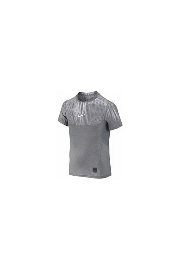 Boy's Hypercool Max S/S Top X-Small Carbon Heather/Metallic Silver