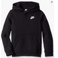 thumbnail image 1 of Nike Boy's NSW Pull Over Hoodie Club, Black/White, Medium…, 1 of 6