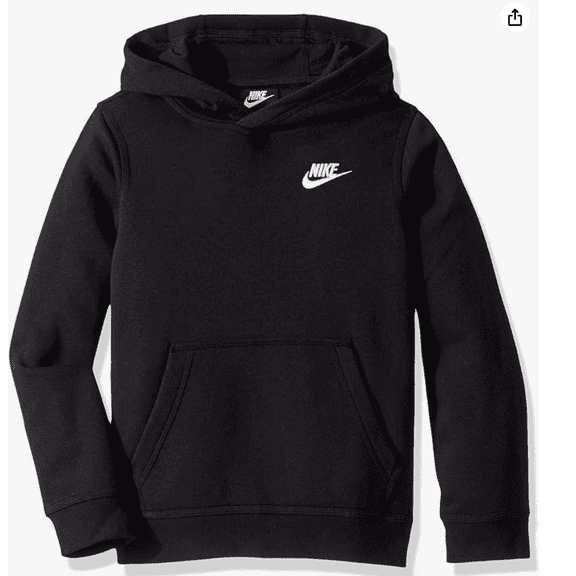 Nike Boy's NSW Pull Over Hoodie Club, Black/White, Medium…