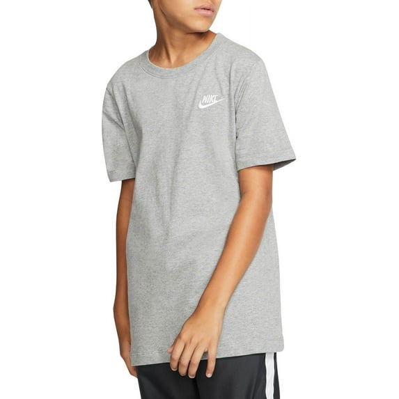 Nike Boy's Sportswear Futura T-Shirt (Dk Grey Heather, M)
