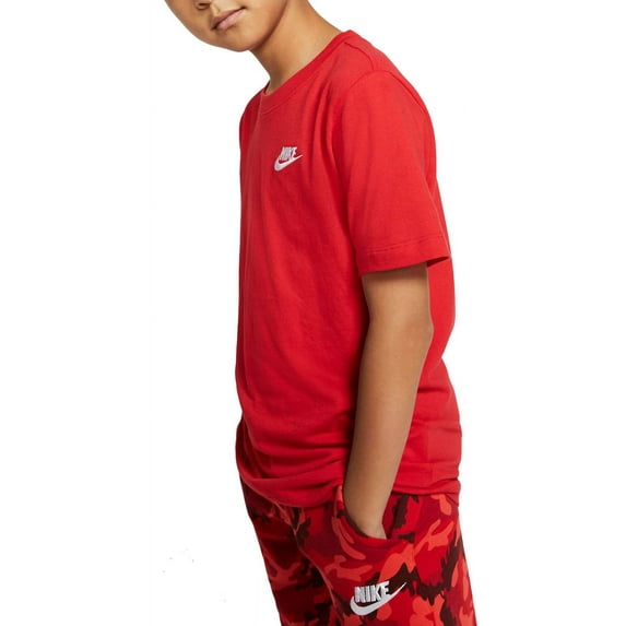Nike Boy's Sportswear Futura T-Shirt (University Red/White, XS)