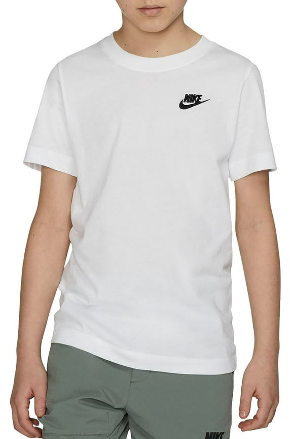 Boy's Sportswear Futura T-Shirt (White/Black, L)