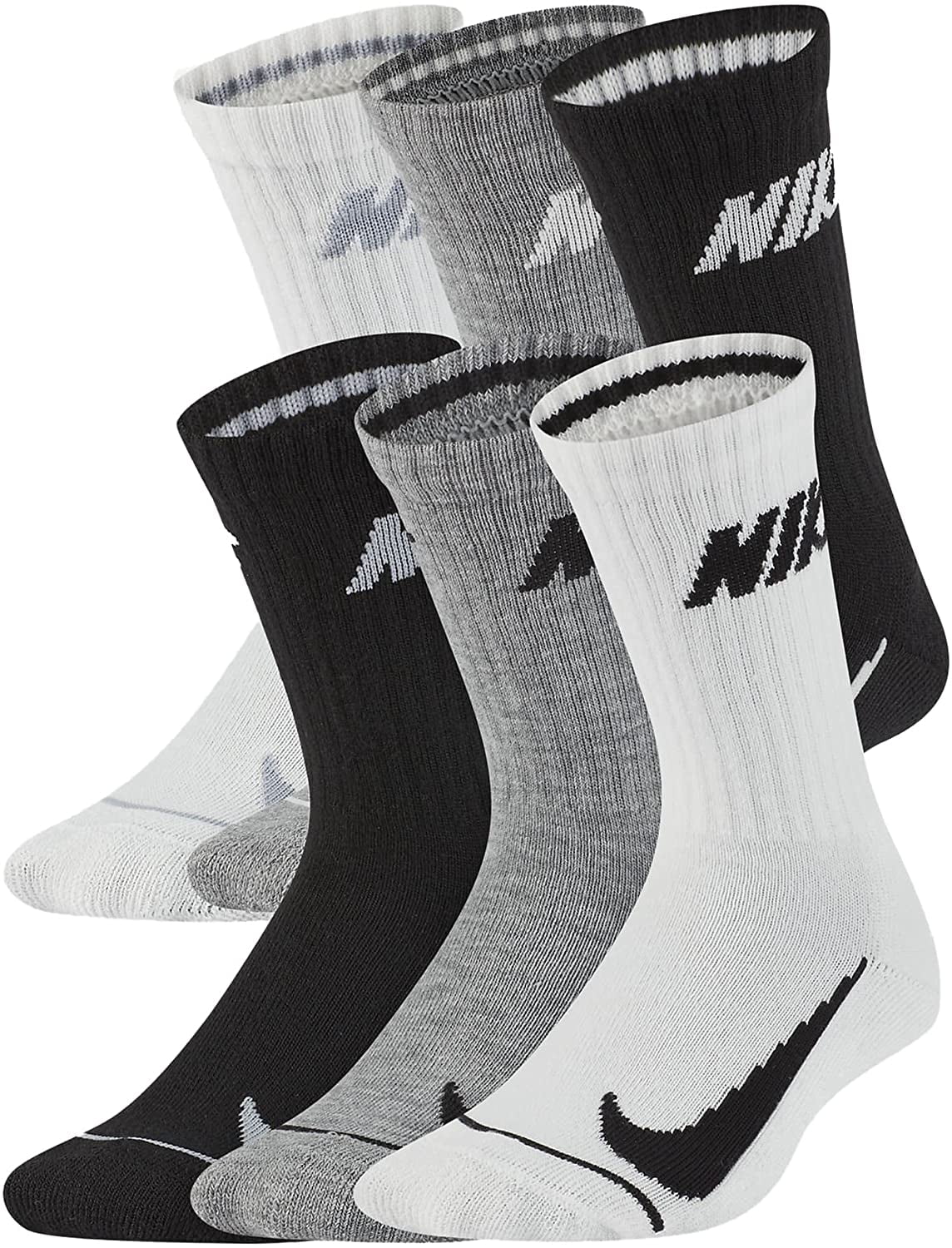 Gray nike crew socks hot sale