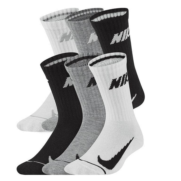 Nike Kids Youth Everyday Training Boy's Cushioned Crew Socks,
