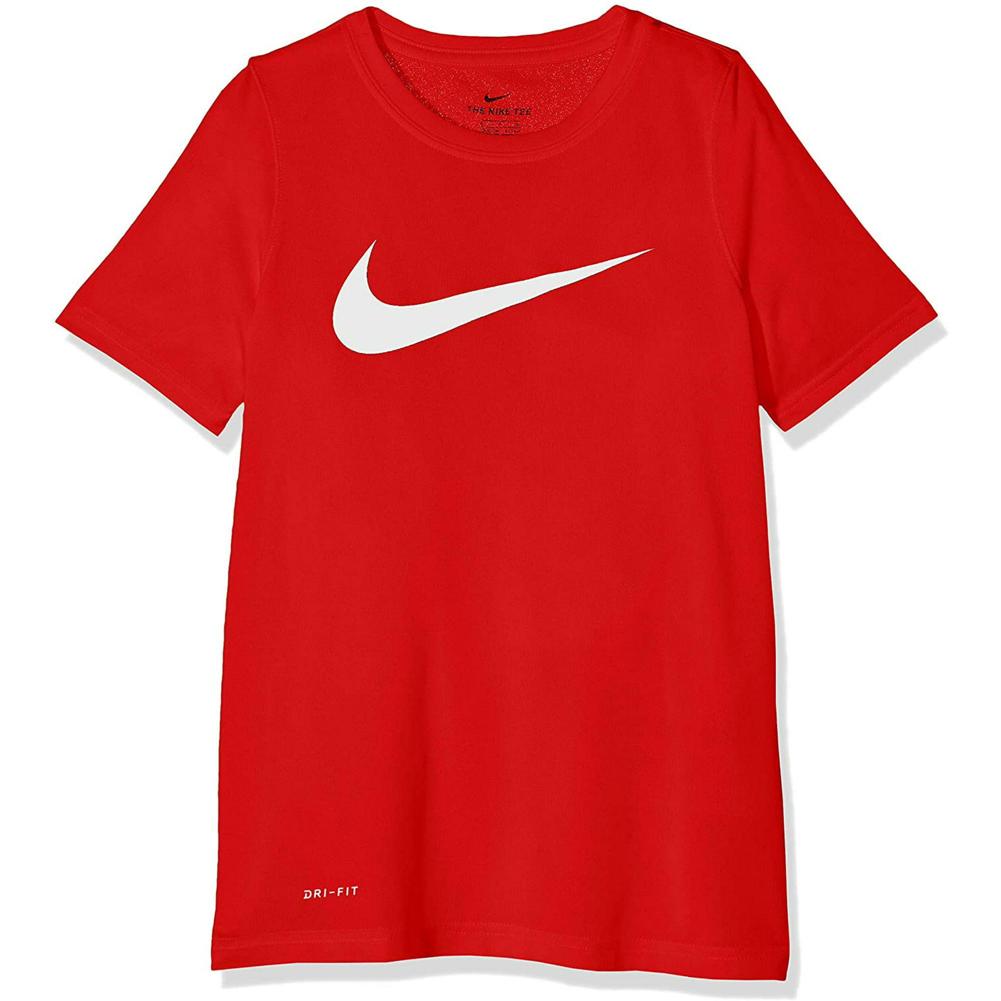 Male Midlertidig fordel Nike Boys Dri Fit Swoosh T Shirt Large Red/White - Walmart.com