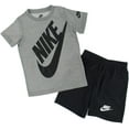 thumbnail image 1 of Nike Boys Dri Fit T Shirt & Shorts 2 Piece Set Black66F024-023/Grey, 2T, 1 of 1