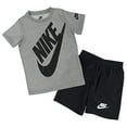 thumbnail image 1 of Nike Boys Dri Fit T Shirt & Shorts 2 Piece Set Black66F024-023/Grey, 4T, 1 of 1