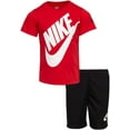 thumbnail image 1 of Nike Boys Futura T-Shirt/Shorts 2 Piece Set University Red/Black 86F024-R1N 4, 1 of 1