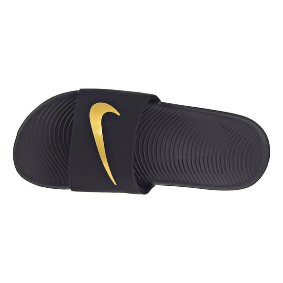 Nike Boys Kawa Slide GS/PS Sandal Black/Metallic Gold 7 Little Kid