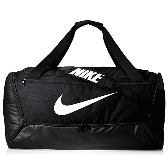 Nike Brasilia 9.0 Duffel Bag, BA5966010 Black/White, Large
