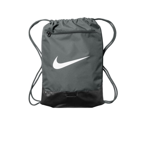Nike Men's Brasilia 9.5 Drawstring Training Gym Sack Backpack Gym Bag Grey