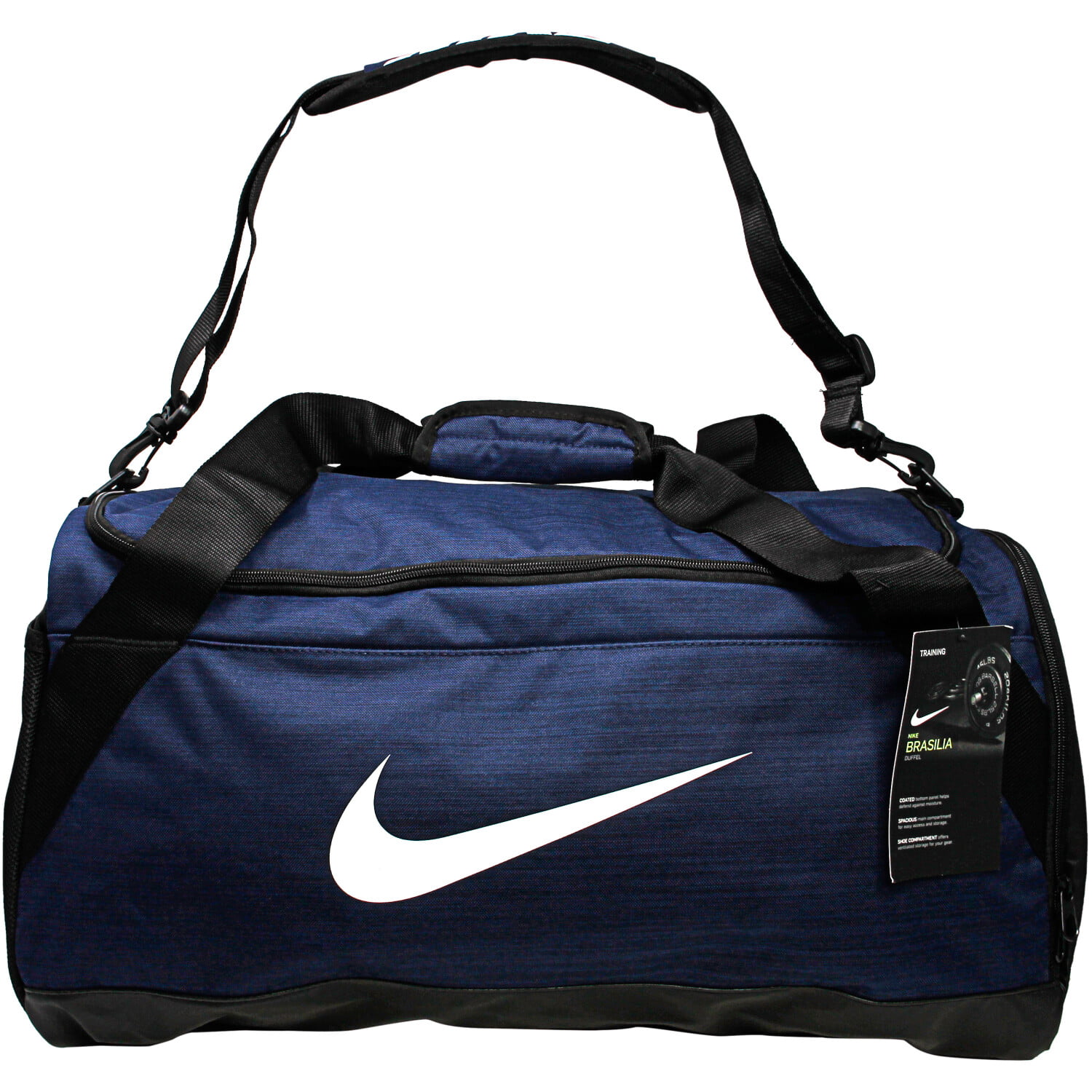 Nike Brasilia Duffel Polyester Duffle Bag - Black / White 