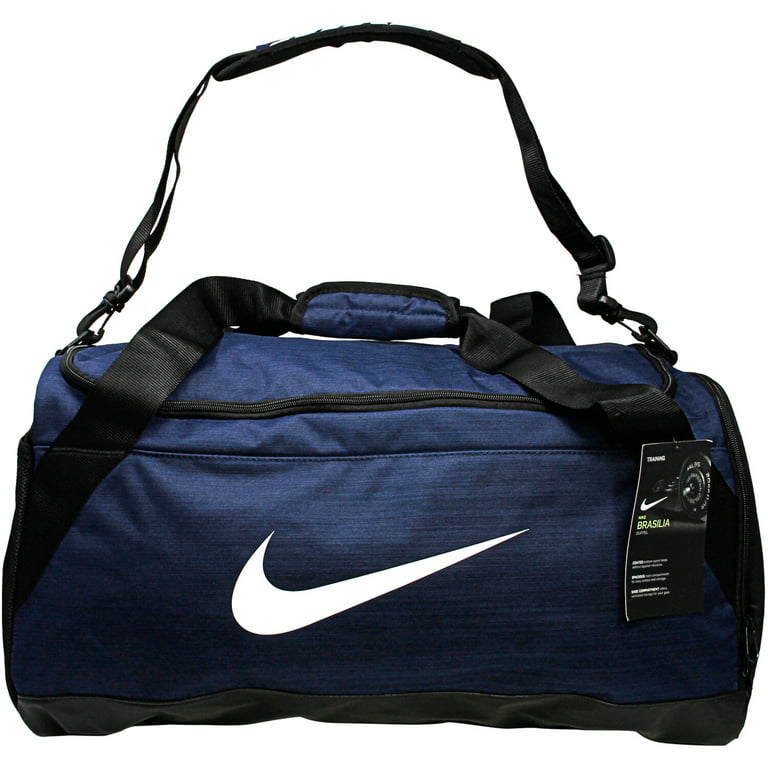 Nike Brasilia Duffel Polyester Duffle Bag - Midnight Navy / Black / White 