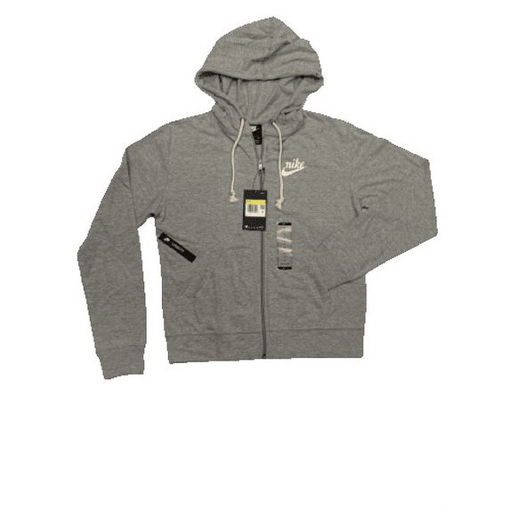 Nike CJ1694-063 Women's Gray Cotton Blend Vintage Full Zip Hoodie Msrp: 60$ (XL)
