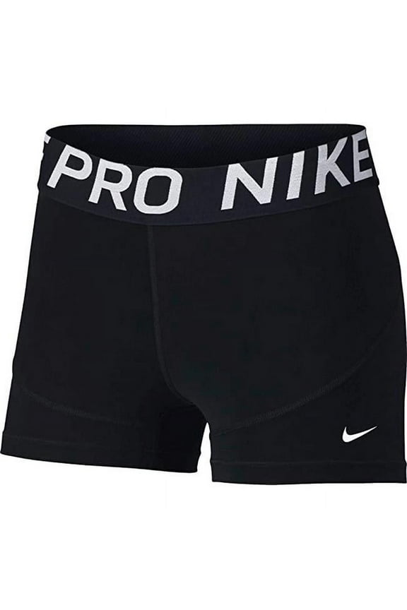 CZ6493-010-M Nike PRO Womens Shorts Black SIZE MEDIUM 3' INSEAM TIGHT FIT SPANDEX