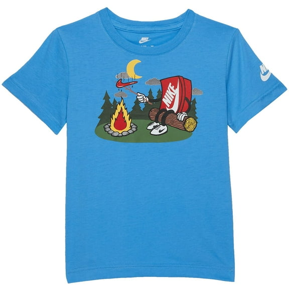 Nike Campfire Graphic Boxy T-Shirt (Little Kids/FBig Kids) (Boys, University Blue, 6 Little Kid)