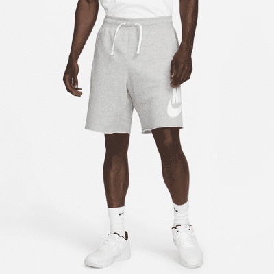 Nike Club Alumni Men's French Terry Shorts Color: Dark Grey Heather/White/White Size: XS