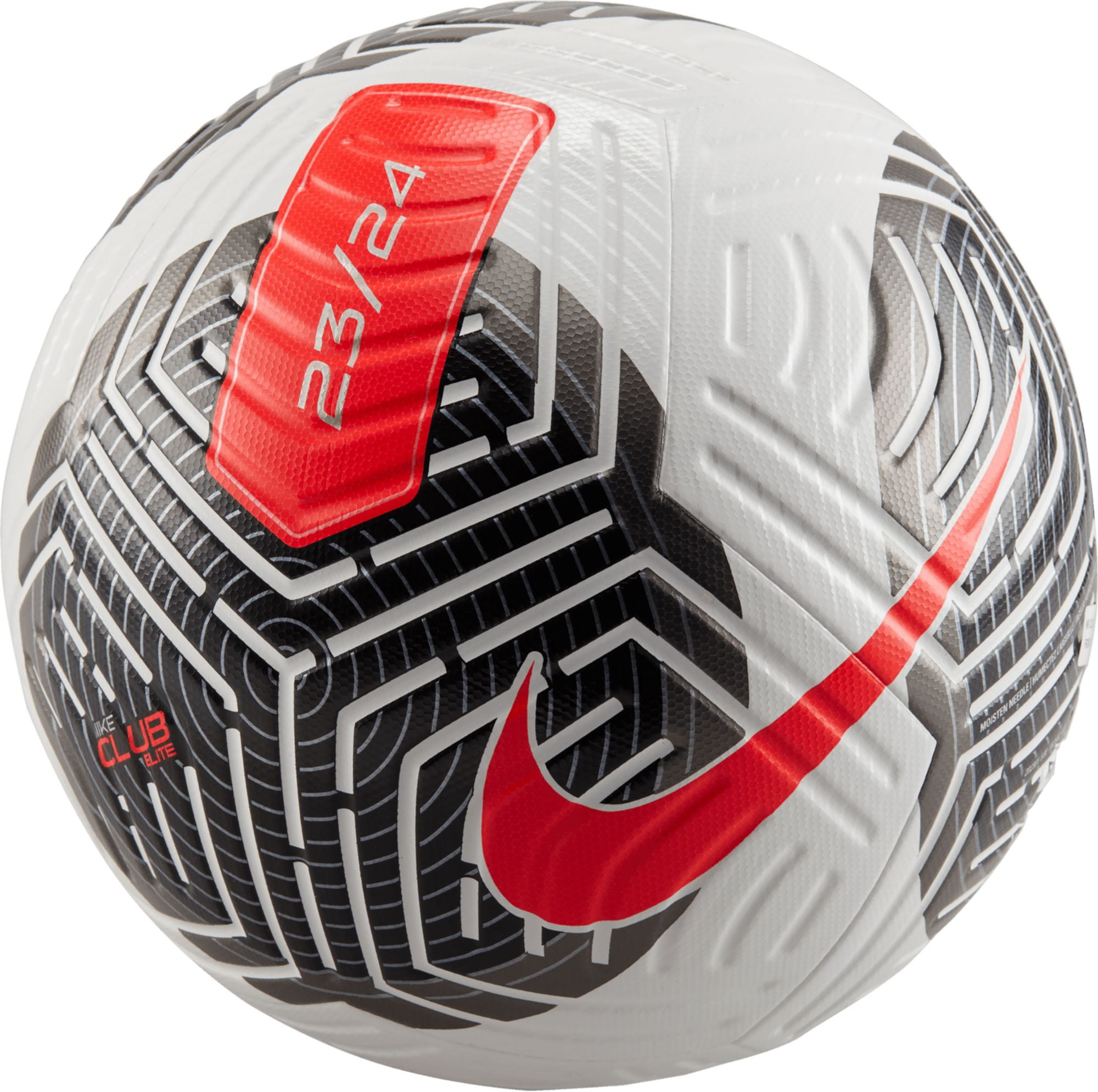 Nike Club Elite Soccer Ball, Color White/Black/Bright Cream, Size 5