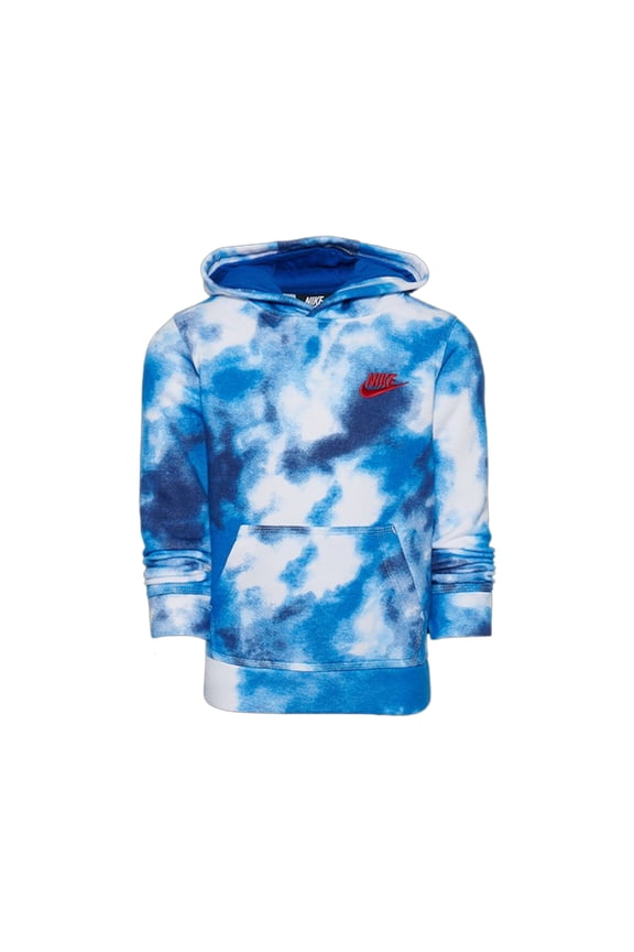 Club Fleece AOP Baby Boys Active Hoodies Size 2T, Color: Blue Cloud/Red