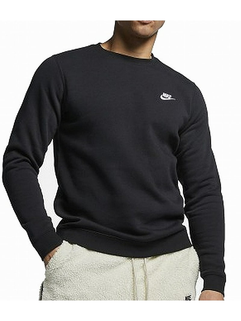 Nike Club Fleece Crew Neck Men's T-Shirt Black/White 804340-010 - Main Image