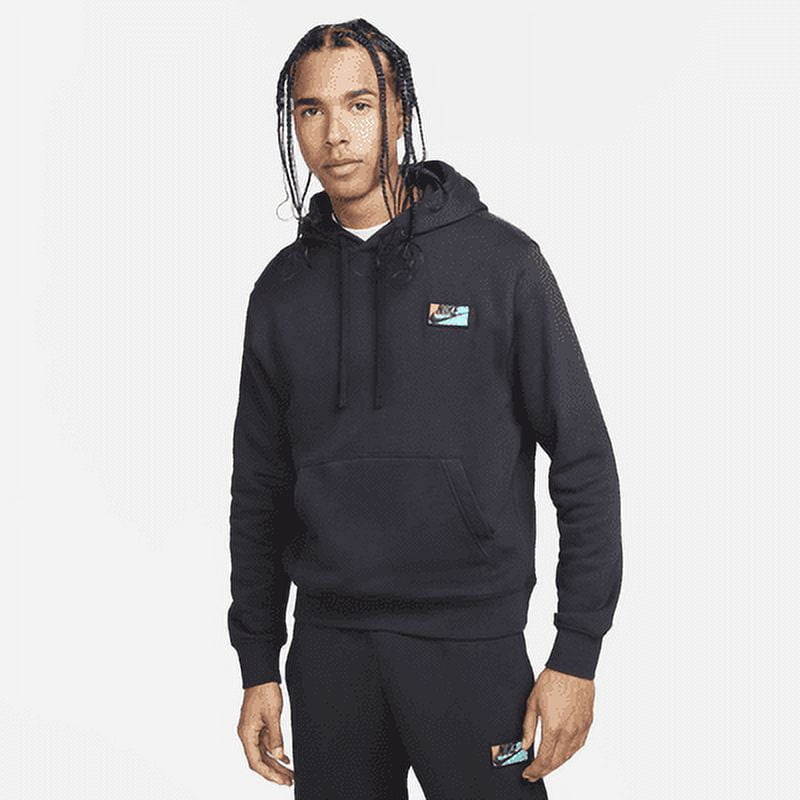 Nike Club Fleece Men's Patch Pullover Hoodie Color: Black/Black Size: 2XL -  Walmart.com